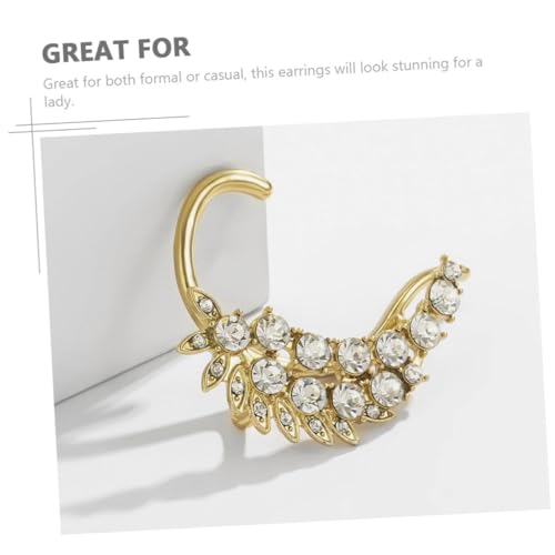 VANZACK Rhinestone Ohrclips Damen Ohrschmuck Mode Design Funkelnde Ohrklemme Hautfreundlich Langlebig Geschenkidee für Alltag und Party von VANZACK