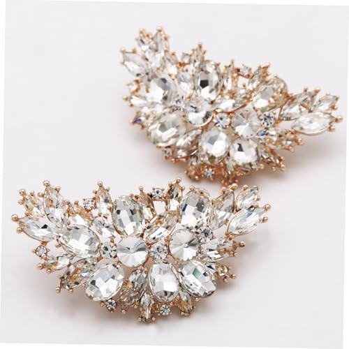 VANZACK Rhinestone Schuhclips Abnehmbare Damenschuh Buckles aus Langlebiger Zinklegierung Eleganter Hochzeitsschmuck für High Heels Vielseitig Kombinierbar für Besondere Anlässe Roségold von VANZACK