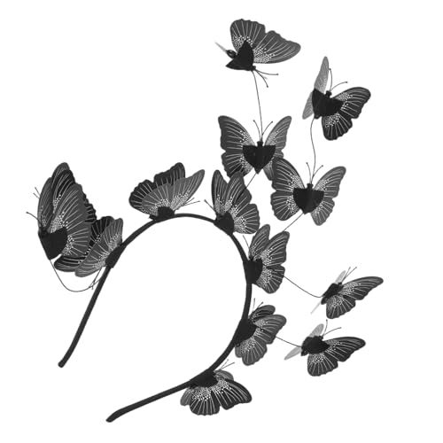 VANZACK Romantisches Schmetterlings-haarband für Bräute Vielseitiges Hochzeits-accessoire Stirnband für Frauen Passend zu Hochzeitsfrisuren Partys und Fotoshootings von VANZACK