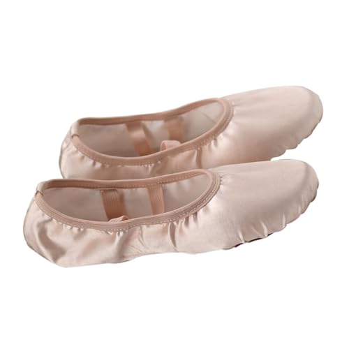 VANZACK Satin Ballettschuhe Damen Halbschuh mit Stretchband Leicht Atmungsaktiv für Tanzpraxis und Gymnastik von VANZACK