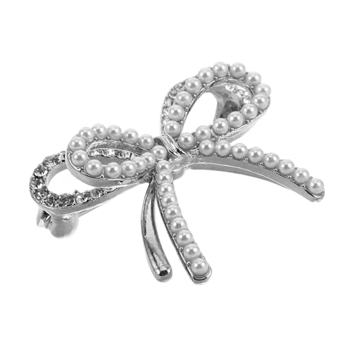 VANZACK Schleifen Brosche für Damen Kunstperlen Anstecknadel für Kleider Rucksäcke Accessoires Vielseitig Tragbar für Besondere Anlässe von VANZACK