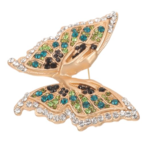 VANZACK Schmetterling Brosche mit Strasssteinen Vintage Anstecknadel für Damen Eleganter Schmuck für Kleidung Hochzeit und Festliche Anlässe Vielseitiges Accessoire für Kreative Outfits von VANZACK