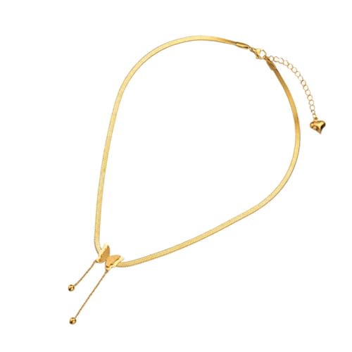 VANZACK Schmetterlings halskette aus Hochwertigem Titanstahl Zarte Dekorative Schlüsselbeinkette für Damen Modisches Accessoire Langlebig und Angenehm zu Tragen von VANZACK