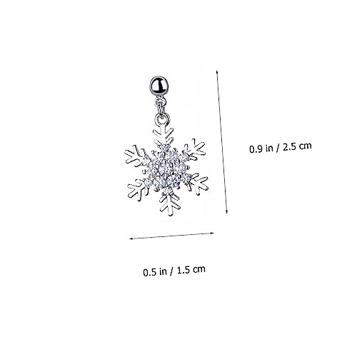 VANZACK Schneeflocken Ohrringe mit Diamantbesatz Ohrhänger für Frauen Leichte Weihnachts Ohrringe Ohrstecker Perfektes Accessoire für Festtage und Partys von VANZACK