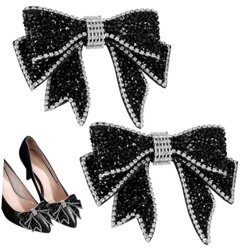 VANZACK Schuhclip Mit Strass Schleifenknoten Form Schuhdekoration Für Junge Mädchen Schuhornament Diy Schuhdekor Accessoire Und Glänzend Wiederverwendbar von VANZACK