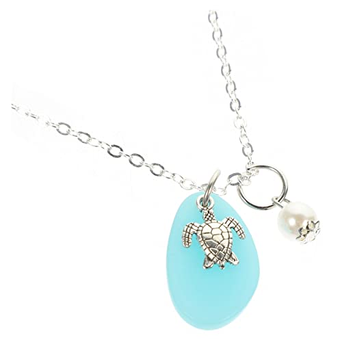 VANZACK Sea Theme Halskette Damen Strand Charm Kette mit Perlenanhänger Leichtes Design für Poolparty und Alltagsschmuck von VANZACK