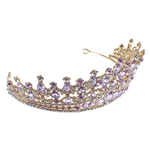 VANZACK Shiny Strass Tiara Haarreif Hochzeitskrone Barock Brautschmuck für Damen Leichtes Komfortables Haarschmuck Accessoire für Hochzeit Geburtstag Party Festliche Anlässe von VANZACK
