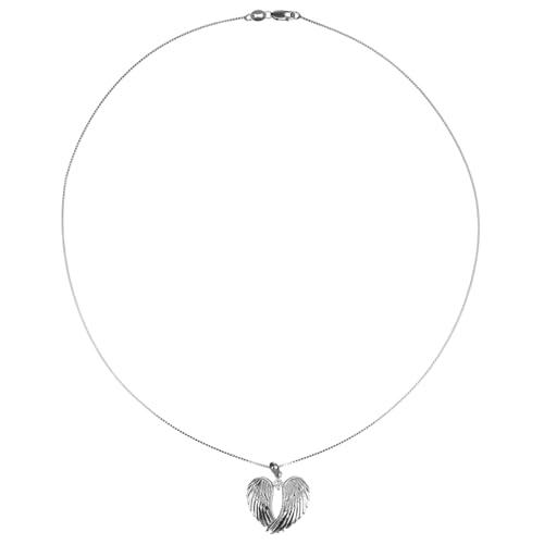 VANZACK Silber Engelsflügel Herz Halskette für Damen mit Geburtsstein Eleganter Anhänger Perfektes für Mutter Freundin oder Besondere Anlässe von VANZACK