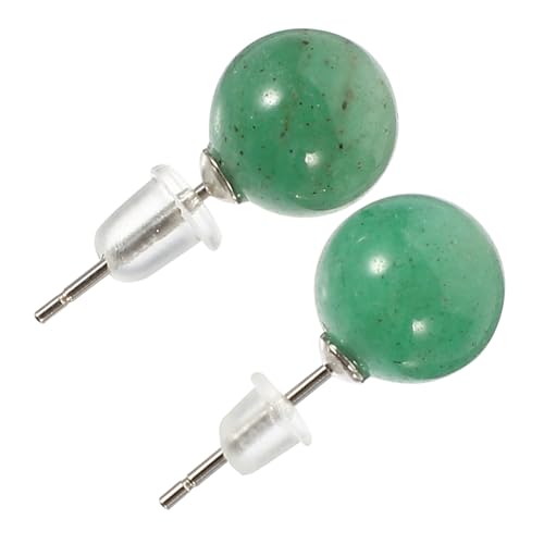 VANZACK Silber Jade Ohrringe Vintage Ohrstecker Damen Schmuck Leicht Stabile Verarbeitung Party Hochzeit Alltag von VANZACK
