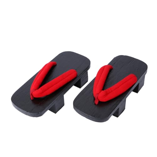 VANZACK Sommer Clogs Holz Sandalen Unisex mit Zweizahn Design Leichte Bequeme Hausschuhe für Damen und Herren rutschfest Modisch für Freizeit und Outdoor Fuß von VANZACK