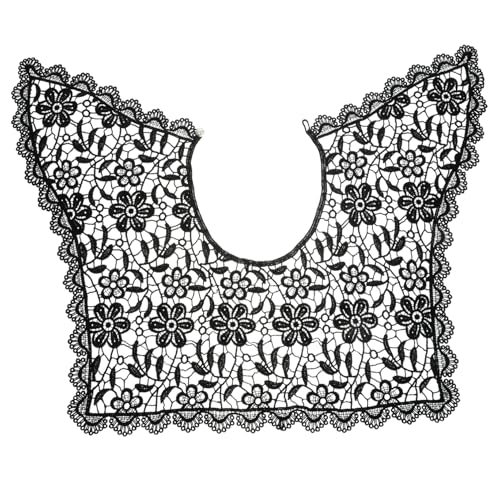 VANZACK Spitze Blumen Fake Kragen Für Damen Schal Aus Baumwolle Mit Perlmuttknopf Passend Zu Weste Tanktop Kleidung Für Partys Und Hochzeiten von VANZACK