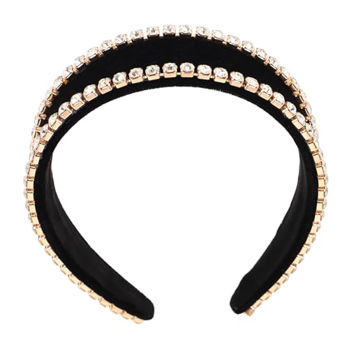 VANZACK Strass-stirnband Für Damen Gepolstertes Haarband Dekoratives Kopfstück Breites Haar-accessoire Für Hochzeiten Und Partys von VANZACK