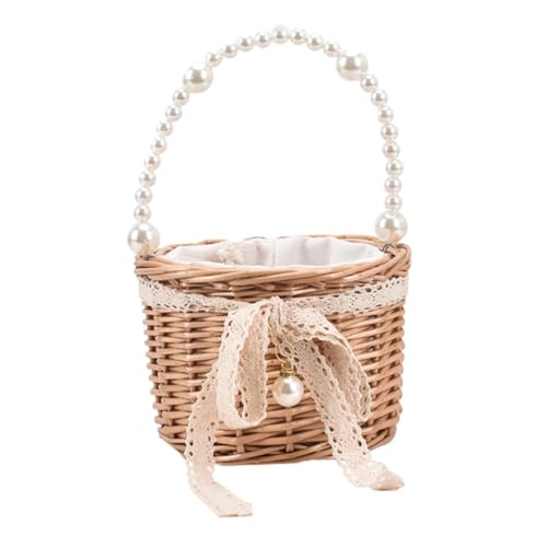 VANZACK Strandtasche Damen Rattan Handtasche mit Großer Kapazität Modische Geflochtene Strohtasche für Schule Shopping Sommerpartys und Strand Vielseitige Umhängetasche für Mädchen und von VANZACK