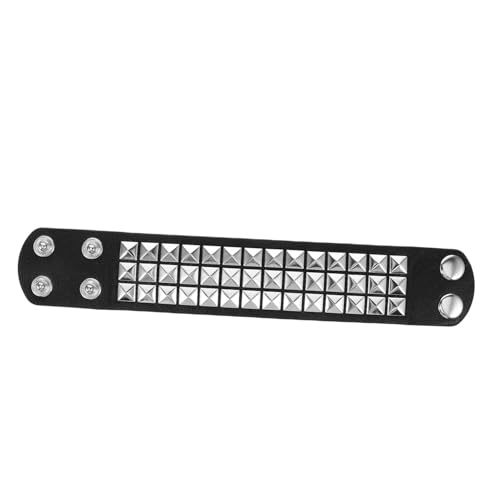 VANZACK Studded Vintage Armband Herren Punk Wristband aus PU Material mit Nieten Modisches Unisex Armband für Party Konzert Alltag Robustes und Komfortables Accessoire von VANZACK