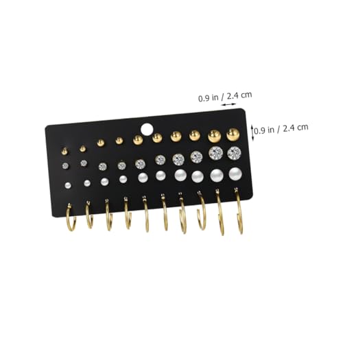 VANZACK Teiliges Perlen Ohrstecker Set mit Zirkonia Creolen Schmuck Damen Mehrfach Ohrlöcher Stilvoll Vintage Ohrschmuck für Hochzeit Geburtstag Alltag von VANZACK