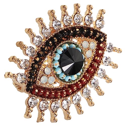 VANZACK Teufelsaugen Brosche mit Kristallen Eleganter Broschenclip Robustem Legierungs Material für Schals und Kleidung Accessoire für Damen und Besondere Anlässe von VANZACK