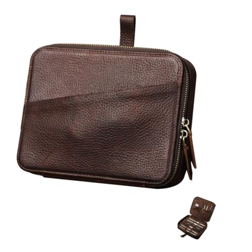 VANZACK Uhrenbox Reiseetui mit Mehrfachfächern für Herren Robuster Reise Organizer mit Reißverschluss Kratzfeste Uhrenaufbewahrungstasche für Outdoor und Camping von VANZACK