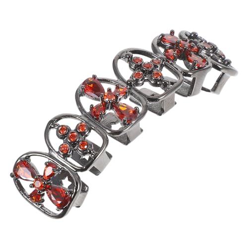 VANZACK Vampirzahn mit Hohlstruktur Farbige Strasssteine Leichter Hip Hop Zahnschmuck für Halloween Goth und Cosplay Langlebiges Komfortables Party Accessoire für Männer und Frauen von VANZACK