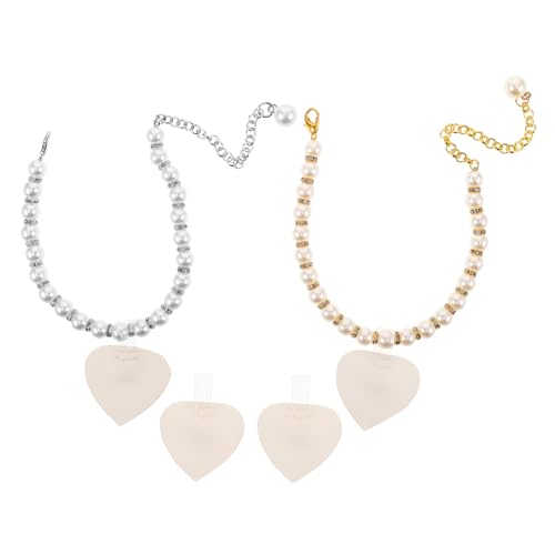 VANZACK Verstellbare Rutsch Schuhriemen mit Selbstklebenden Fersenpads und Eleganten Perlen für Damen Sichernde High Heel Halterung für Komfort bei Spaziergängen von VANZACK