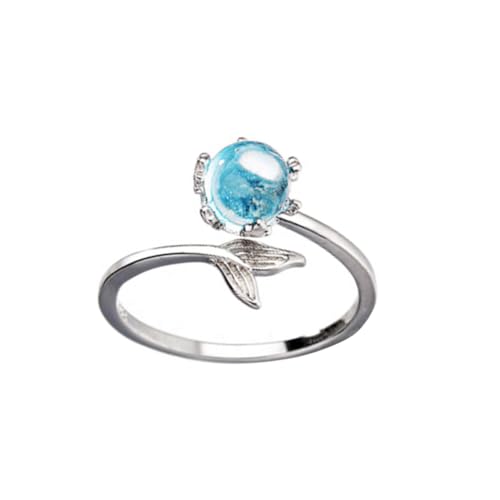 VANZACK Verstellbarer Meerjungfrau Öffnungsring Damen Elegant Kreatives Design Schmuck für Frauen Freundin Mutter von VANZACK