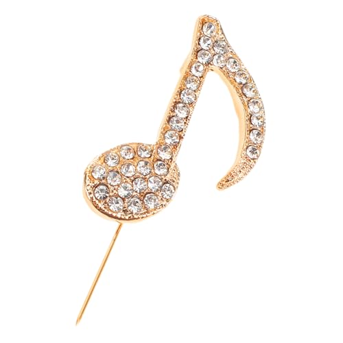 VANZACK Vintage Musiknoten Brosche mit Floralem Design Modischer Anstecker für Jacken Kleider und Schals Sicherer Verschluss Eleganter Retro lapel Pin für Musikliebhaber von VANZACK