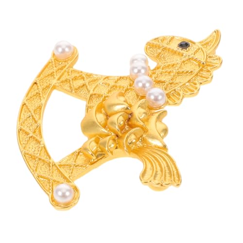 VANZACK Vintage Pferdebrosche mit Mattem Gold-finish Robustem Metall Symbolisiert Wohlstand und Glück Eleganter Anstecker für Damen und Herren Vielseitig für Anzüge Mäntel Pullover und von VANZACK