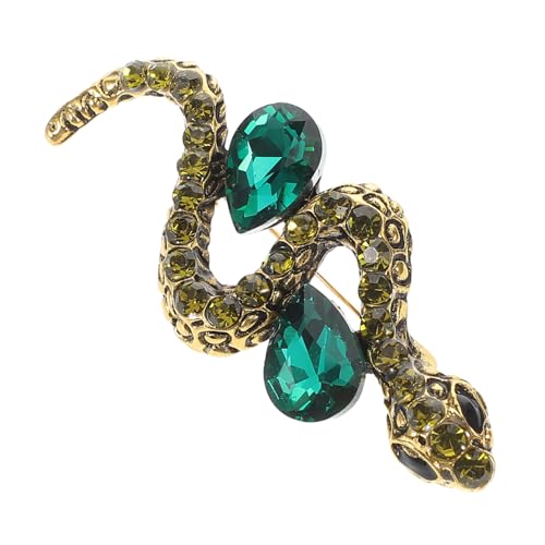VANZACK Vintage Schlangenbrosche Eleganter Tierpin für Männer Frauen Vielseitig Einsetzbar Anstecker Hut Accessoire oder Schalclip Dekoration von VANZACK