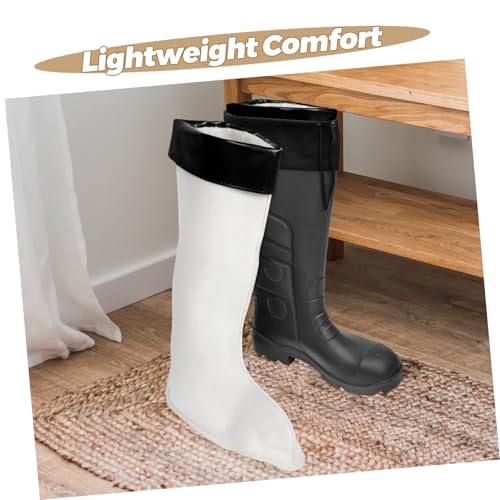 VANZACK Warme Leichte Winter Regenstiefel Fütterung für Herren Abnehmbare Isolierende Stiefelsocken Langes Weiches Innenfutter Passend für Outdoor und Nasse Bedingungen von VANZACK