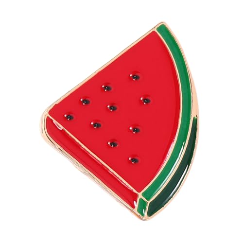 VANZACK Wassermelonen Brosche mit Clip Modische Anstecknadel für Damen Stabiler Schalhalter und Hemdkragen Clip Vielseitig Einsetzbar für Pullover Kleider und Schals von VANZACK