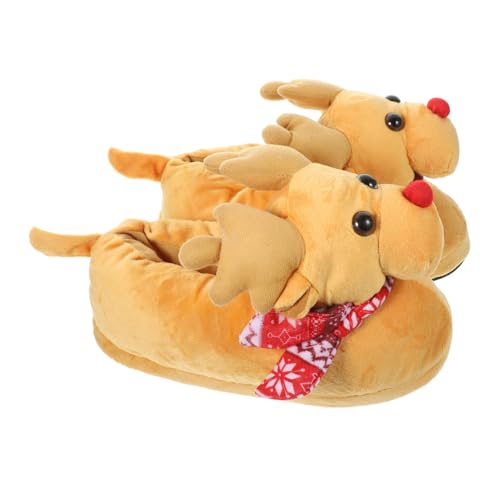 VANZACK Weiche Warme Hausschuhe mit Rutschfester Sohle Kuschelige Indoor Pantoffeln für Damen und Herren Gemütliche Winter Slipper Weihnachtsmotiv Zufällige Farbe von VANZACK