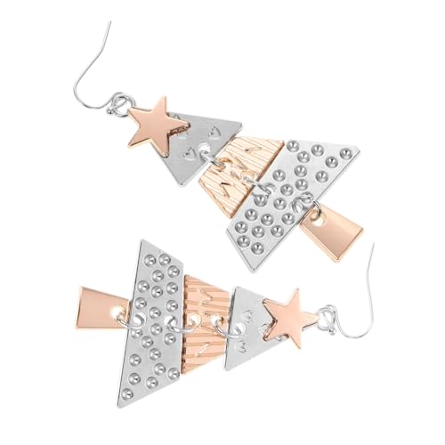 VANZACK Weihnachtliche Damenohrringe aus Weißgold und Gold Luxuriöse Weihnachtsbaum Designs Festlicher Schmuck für Silvester Party und Thanksgiving Elegantes für Frauen von VANZACK