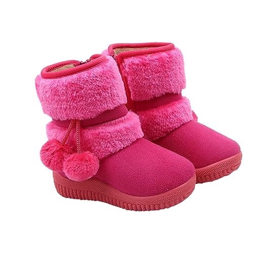 VANZACK Winterwarme Lauflernschuhe Mädchen Weiche Rutschfeste Schneestiefel Atmungsaktiv Robust für Junge Mädchen Monate Kompatibel für Outdoor und Alltag von VANZACK
