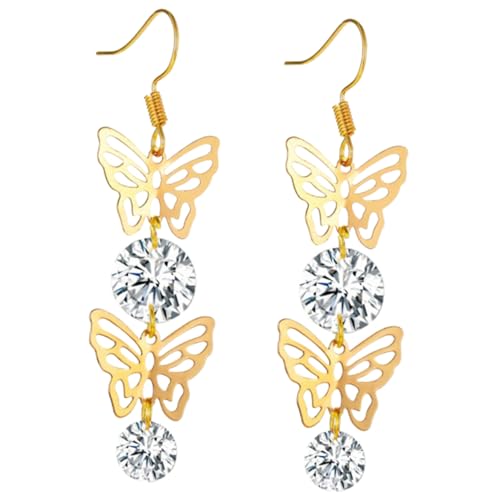 VANZACK Zircon Schmetterling Ohrringe Damen Dangle Earrings mit Charm Modische Ohrhänger für Alltag Party Urlaub Hautfreundlich und Langlebig Elegantes Design für Vielseitige Outfits VANZACK Zircon Schmetterling Ohrringe Damen Dangle Earrings mit Charm Modische Ohrhänger für Alltag Party Urlaub Hautfreundlich und Langlebig Elegantes Design für Vielseitige Outfits von VANZACK