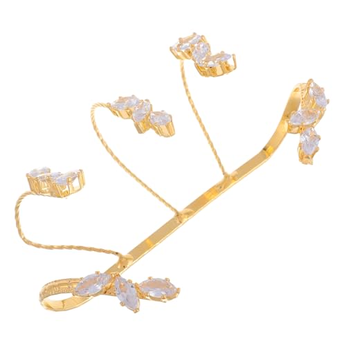 VANZACK Offener Manschettenarmreif Mit Zirkonia Damen Verstellbar Modeschmuck Für Frauen Handkette Fußkettchen Für Teenager-mädchen Damenaccessoires von VANZACK