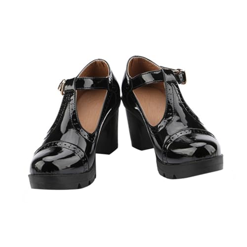 VANZACK wasserdichte Damen High Heels Rundkopf mit Stabilem Blockabsatz Stilvolle Pumps aus Atmungsaktivem Mikrofaser Material rutschfest und Langlebig Geeignet für Alltag und Arbeit von VANZACK