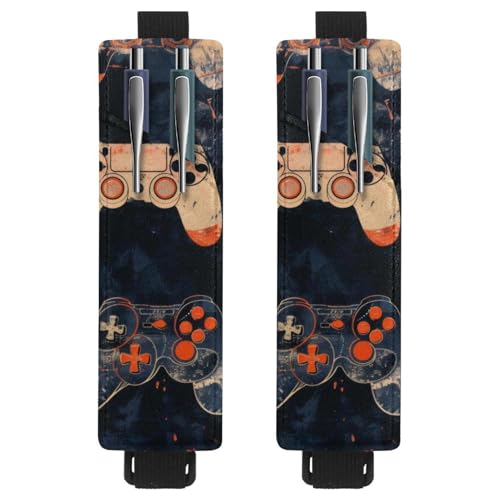 2 Stück Verstellbarer Gummiband-Stifthalter für Notebook, PU-Leder-Stifthalter, Stifteetui für Hardcover-Journals, Bücher, Planer, Ordner, Tablets - Videogamepad-Joysticks 2 Stück Verstellbarer Gummiband-Stifthalter für Notebook, PU-Leder-Stifthalter, Stifteetui für Hardcover-Journals, Bücher, Planer, Ordner, Tablets - Videogamepad-Joysticks von VAPOKF
