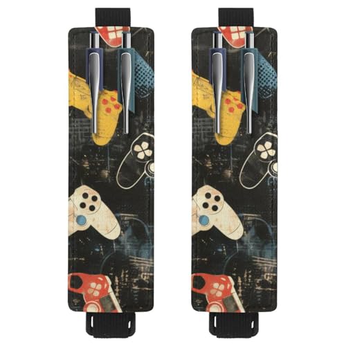 2 Stück Verstellbarer Gummiband-Stifthalter für Notebook, PU-Leder-Stifthalter, Stifteetui für Hardcover-Journals, Bücher, Planer, Ordner, Tablets - Videogamepad-Joysticks 2 Stück Verstellbarer Gummiband-Stifthalter für Notebook, PU-Leder-Stifthalter, Stifteetui für Hardcover-Journals, Bücher, Planer, Ordner, Tablets - Videogamepad-Joysticks von VAPOKF