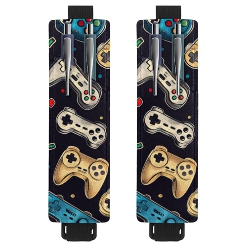 2 Stück Verstellbarer Gummiband-Stifthalter für Notebook, PU-Leder-Stifthalter, Stifteetui für Hardcover-Journals, Bücher, Planer, Ordner, Tablets - Videogamepad-Joysticks 2 Stück Verstellbarer Gummiband-Stifthalter für Notebook, PU-Leder-Stifthalter, Stifteetui für Hardcover-Journals, Bücher, Planer, Ordner, Tablets - Videogamepad-Joysticks von VAPOKF