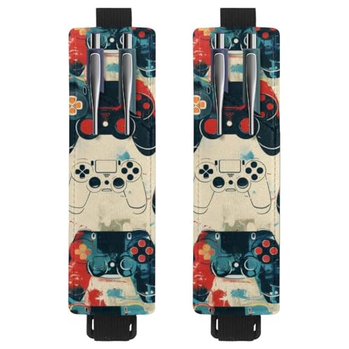 2 Stück Verstellbarer Gummiband-Stifthalter für Notebook, PU-Leder-Stifthalter, Stifteetui für Hardcover-Journals, Bücher, Planer, Ordner, Tablets - Videogamepad-Joysticks 2 Stück Verstellbarer Gummiband-Stifthalter für Notebook, PU-Leder-Stifthalter, Stifteetui für Hardcover-Journals, Bücher, Planer, Ordner, Tablets - Videogamepad-Joysticks von VAPOKF