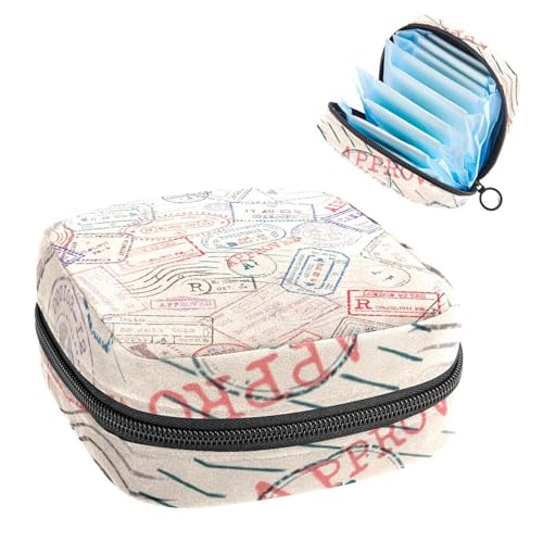 Aufbewahrungstasche für Damenbinden, Menstruationstassenbeutel, Periodenbeutel Organizer für Damenbinden, Tampons, Reisepossport-Stempel Aufbewahrungstasche für Damenbinden, Menstruationstassenbeutel, Periodenbeutel Organizer für Damenbinden, Tampons, Reisepossport-Stempel von VAPOKF