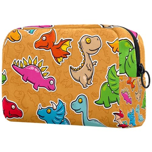 Beast Dinosaurier-Kosmetiktasche für Damen, Reise-Kulturbeutel, groß, Make-up, praktische Tasche, Organizer-Tasche mit Reißverschluss, multi, 18.5x7.5x13cm/7.3x3x5.1in, Kulturbeutel von VAPOKF