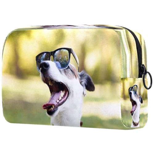 Coole Kosmetiktasche für Damen, mit Sonnenbrille, Reise-Kulturbeutel, große Make-up-Tasche, praktische Tasche mit Reißverschluss, multi, 18.5x7.5x13cm/7.3x3x5.1in, Kulturbeutel von VAPOKF