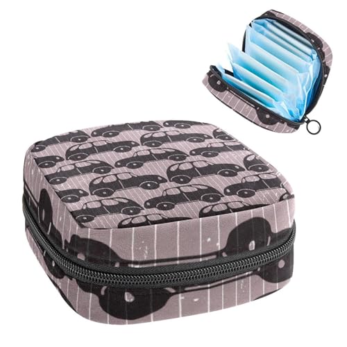 Damenbinden Aufbewahrungstasche Perioden Kit Tasche für Schule Menstruationstasse Beutel Damenbinden Organizer Tasche Grunge Auto Streifen von VAPOKF
