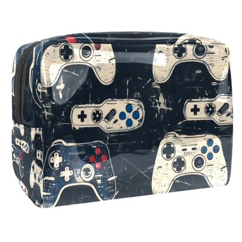Grunge Gamepad Joysticks Kosmetiktasche für Damen, Reise-Kulturbeutel, groß, PVC, Make-up, praktische Tasche, Organizer mit Reißverschluss, multi, 18.5x7.5x13cm/7.3x3x5.1in, Kulturbeutel Grunge Gamepad Joysticks Kosmetiktasche für Damen, Reise-Kulturbeutel, groß, PVC, Make-up, praktische Tasche, Organizer mit Reißverschluss, multi, 18.5x7.5x13cm/7.3x3x5.1in, Kulturbeutel von VAPOKF
