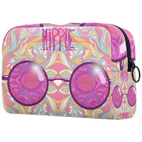Hipple Summer Kosmetiktasche für Damen, mit Sonnenbrille, Reise-Kulturbeutel, groß, Make-up, praktische Tasche, Organizer-Tasche mit Reißverschluss, multi, 18.5x7.5x13cm/7.3x3x5.1in, Kulturbeutel von VAPOKF