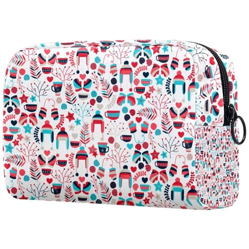 Kosmetiktasche für Damen, Wintermützen und Handschuhe, Reise-Kulturbeutel, groß, Make-up, praktische Tasche, Organizer-Tasche mit Reißverschluss, multi, 18.5x7.5x13cm/7.3x3x5.1in, Kulturbeutel Kosmetiktasche für Damen, Wintermützen und Handschuhe, Reise-Kulturbeutel, groß, Make-up, praktische Tasche, Organizer-Tasche mit Reißverschluss, multi, 18.5x7.5x13cm/7.3x3x5.1in, Kulturbeutel von VAPOKF