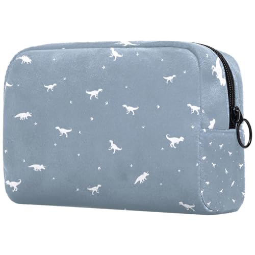 Kosmetiktasche mit Dinosaurier-Muster, für Damen, Reise-Kulturbeutel, groß, Make-up, praktische Tasche, Organizer-Tasche mit Reißverschluss, multi, 18.5x7.5x13cm/7.3x3x5.1in, Kulturbeutel von VAPOKF