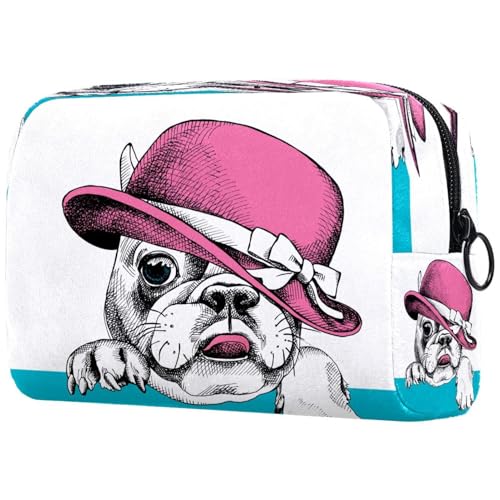 Kosmetiktasche mit süßem Hut, für Damen, Reise-Kulturbeutel, groß, Make-up, praktische Tasche, Organizer, Tasche mit Reißverschluss, multi, 18.5x7.5x13cm/7.3x3x5.1in, Kulturbeutel Kosmetiktasche mit süßem Hut, für Damen, Reise-Kulturbeutel, groß, Make-up, praktische Tasche, Organizer, Tasche mit Reißverschluss, multi, 18.5x7.5x13cm/7.3x3x5.1in, Kulturbeutel von VAPOKF