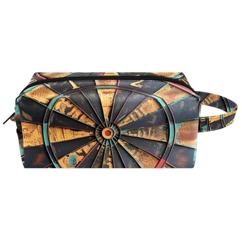 Reise-Kulturbeutel, Kosmetiktasche für Damen, Mikrofaser-Leder, Make-up-Tasche, Organizer mit Reißverschluss, Grunge-Dartscheibe, multi, 8.2x3.1x3.5 in/21x8x9 cm, Kulturbeutel Reise-Kulturbeutel, Kosmetiktasche für Damen, Mikrofaser-Leder, Make-up-Tasche, Organizer mit Reißverschluss, Grunge-Dartscheibe, multi, 8.2x3.1x3.5 in/21x8x9 cm, Kulturbeutel von VAPOKF