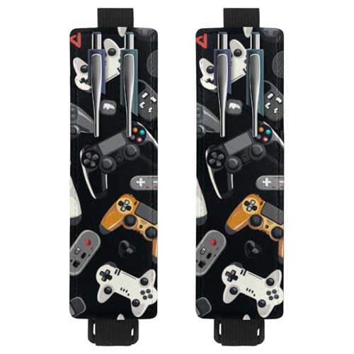 VAPOKF 2 Stück Verstellbarer Gummiband-Stifthalter für Notebook, PU-Leder-Stifthalter, Stifteetui für Hardcover-Journals, Bücher, Planer, Ordner, Tablets - Spielekonsole und Gamepad VAPOKF 2 Stück Verstellbarer Gummiband-Stifthalter für Notebook, PU-Leder-Stifthalter, Stifteetui für Hardcover-Journals, Bücher, Planer, Ordner, Tablets - Spielekonsole und Gamepad von VAPOKF